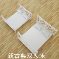 模型单双人床 DIY沙盘建筑室内模型制作材料 卧室装饰摆件