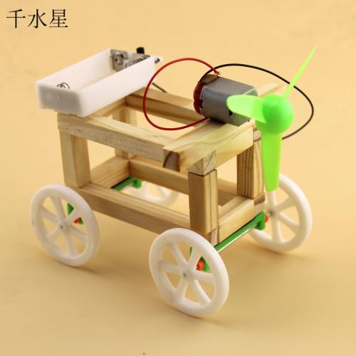 小白轮木条风力车 steam创客教育套件 diy玩具 亲子科学小制作