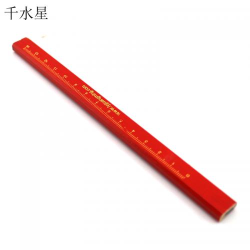 175mm木工铅笔(红色) 扁芯 绘图铅笔 diy工作木板铅笔 木工专用笔