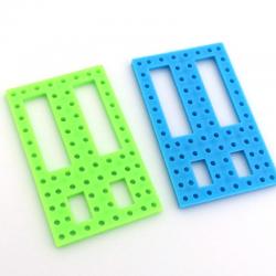 蓝绿色窗板 DIY模型拼装板材 手工小制作车架 玩具底盘 多孔塑...