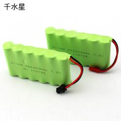 7.2V2400mAh镍氢电池组 遥控车电池 diy制作配件 智能充电器玩具