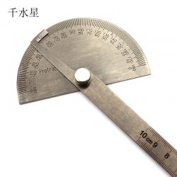 不锈钢量角器100mm 多功能角度尺DIY木工工具测量仪180°...
