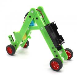 DIY机械爬行虫(绿色) 伸缩蠕动机器人模型玩具 中小学生实验教...