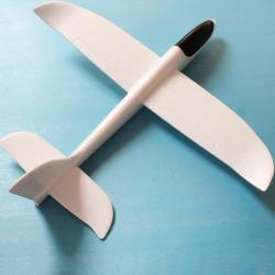 手抛飞机 DIY飞机模型 静态泡沫飞机玩具 滑翔机耐摔手抛滑翔机