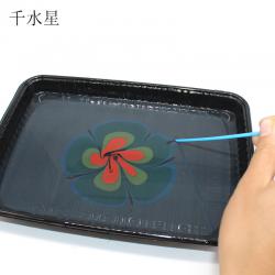 水拓画(5色6毫升) 初学者绘画涂鸦浮水画水影画颜料套装 DIY材料