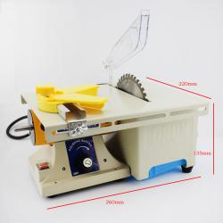 DIY小台锯 微型 低噪音 家用模型制作圆锯片 木工玉石切割机