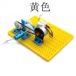 趣味方形手摇发电机 皮带齿轮机械传动发电装置 科学实验DIY玩具