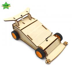 木板四驱车2号(带木壳)玩具车模型科技手工拼装玩具模型diy创客...