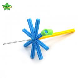 75mm米字杆 塑料带孔连接杆diy手工自制玩具儿童拼装风车模型材料