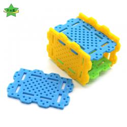 组合插片DIY积木拼装自制手工小模型玩具车架材料多孔塑料固定片