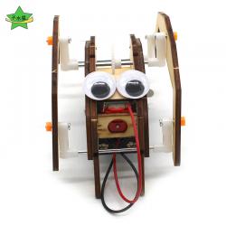 疯狂机械虫1号儿童科学手工小发明木质拼装齿轮传动原理模型材料