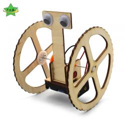大眼双轮车木质套 件科技小制作diy手工材料小学生创意发明材料包