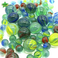 玻璃球彩色图案儿童大小弹珠水晶球珠玩具园艺鱼缸配景装饰材料