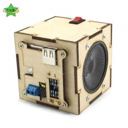 diy木质音箱科普手工模型材料包1号 stem创意趣味科技制作小发明