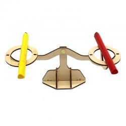 [星之河畔]天平秤 儿童创意DIY木制手工拼装模型玩具少儿科技小制作stem教具