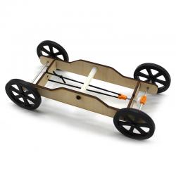 [星之河畔]弹力橡皮筋小车 创意科学实验木制少儿DIY模型玩具套装