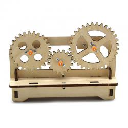 [星之河畔]齿轮传动 创意木制DIY手工拼装模型玩具steam教...