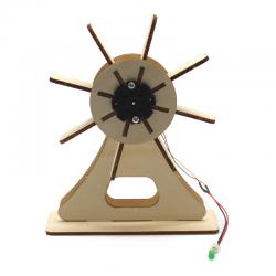 [星之河畔]水力发电叶轮 儿童木制DIY拼装模型玩具简单科学物理实验小制作