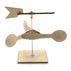[星之河畔]风向标 DIY小制作检测风力风向趣味科学实验发明创意木质儿童玩具