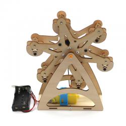 [星之河畔]摩天轮 创意木制少儿玩具DIY手工手动创客模型材料套装