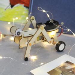 [星之河畔]小蚂蚁机器人 创意木制手工DIY拼装模型玩具材料包趣味科技小制作