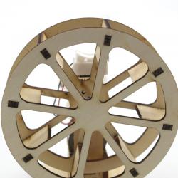 [星之河畔]手摇发电转轮模型 儿童物理电学实验DIY科技拼装小制作steam教具