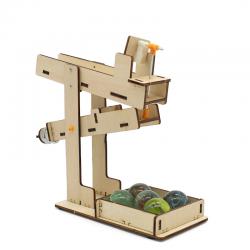 [星之河畔]趣味轨道球 科学物理实验创意木制DIY玩具科技小制作手工拼装模型