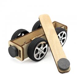 [星之河畔]磁力四轮车科学实验 创意小发明DIY制作儿童拼装模型创客stem教具