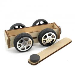 [星之河畔]磁力四轮车科学实验 创意小发明DIY制作儿童拼装模型创客stem教具
