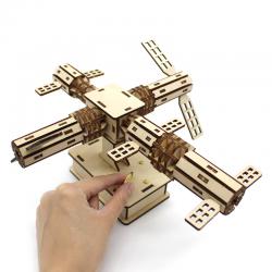 科技小制作空间站航天模型音乐盒摆件diy手工拼装八音盒发明玩具