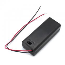 黑色5号1节电池盒带盖带开关DIY手工科技制作模型玩具1.5V电源盒