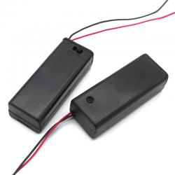 黑色5号1节电池盒带盖带开关DIY手工科技制作模型玩具1.5V电源盒