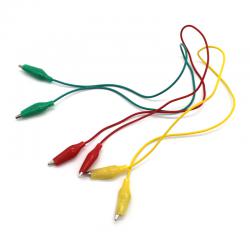 彩色鳄鱼夹线 连接线 电子线材 测试线 电子电路DIY 玩具 10根
