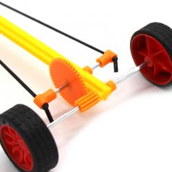 [画中麦田]橡皮筋小车 diy科技小制作弹性动力实验拉力小车儿童玩具实验教具