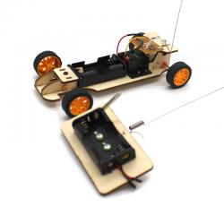 [星之河畔]无线遥控小车自制玩具 手工拼装木质模型玩具车DIY套件