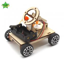 战地雷达车1号皮带传动科技小制作模型玩具学生手工DIY小发明材料