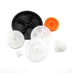 塑料皮带轮组(7种) diy模型材料包 小飞轮 塑料车轮 皮带传动轮