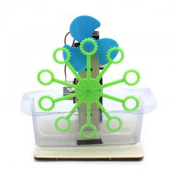 [星之河畔]木质泡泡机 创意手摇式 DIY手工拼装科学实验模型玩具