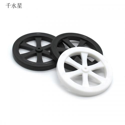 2*44mm车轮学生手工DIY自制玩具车轮模型轮子塑料车轮小制作配件