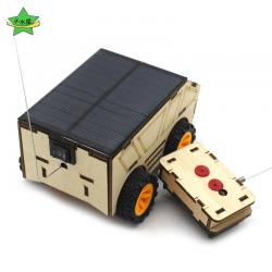太阳能遥控车1号创客手工拼装科技小制作玩具车diy光伏发电小发明