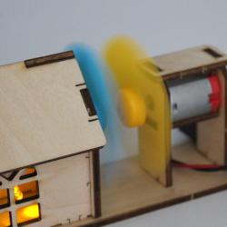 [星之河畔]儿童diy科技小制作发明手工拼装风力发电站学生物理科学实验玩具