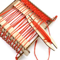 织布机diy科技小制作儿童学生拼装木制手工织布机科学实验材料包