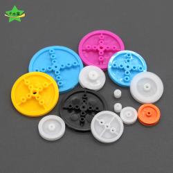 塑料皮带轮组（13种）DIY科技手工成人玩具 模型车轮塑料皮带轮
