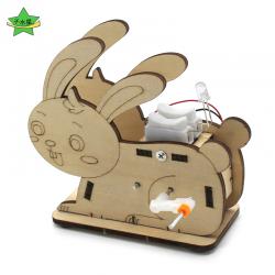 手摇发电兔子款儿童科学实验模型玩具材料包DIY科技小制作小学生