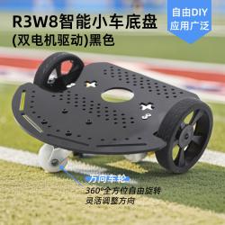 R3W8智能小车底盘(双电机驱动)黑色