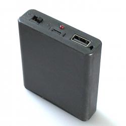 黑色5号4节电池盒(usb接口-带灯带盖带开关)