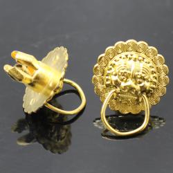 狮子头拉扣(金色-面19脚长10mm)10个