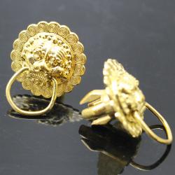 狮子头拉扣(金色-面19脚长10mm)10个