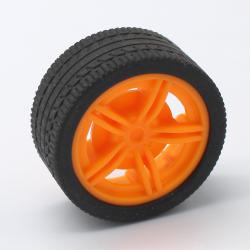 2*40mm细纹橡胶车轮(黄色) (1个)